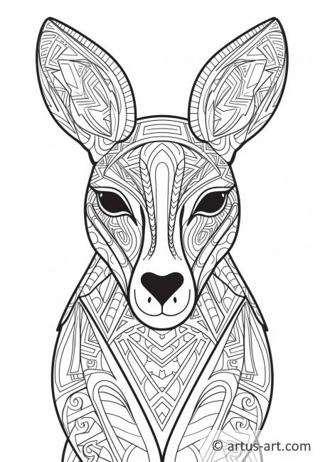Pagina da colorare del canguro
